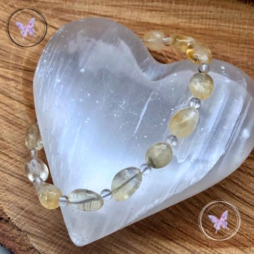 Citrine & Clear Quartz Bracelet